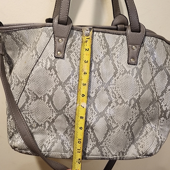 LOUENHIDE Gray Snake Print Large Tote Bag - Picture 11 of 13